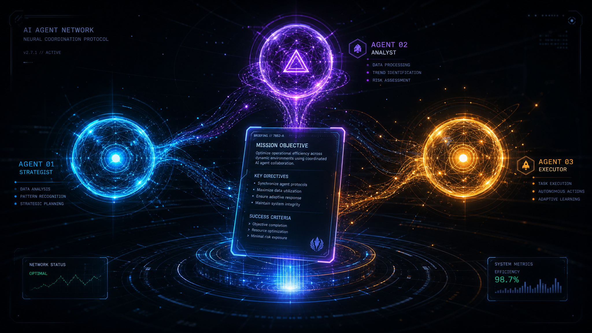 Agentic RAG framework — three agents sharing intelligence