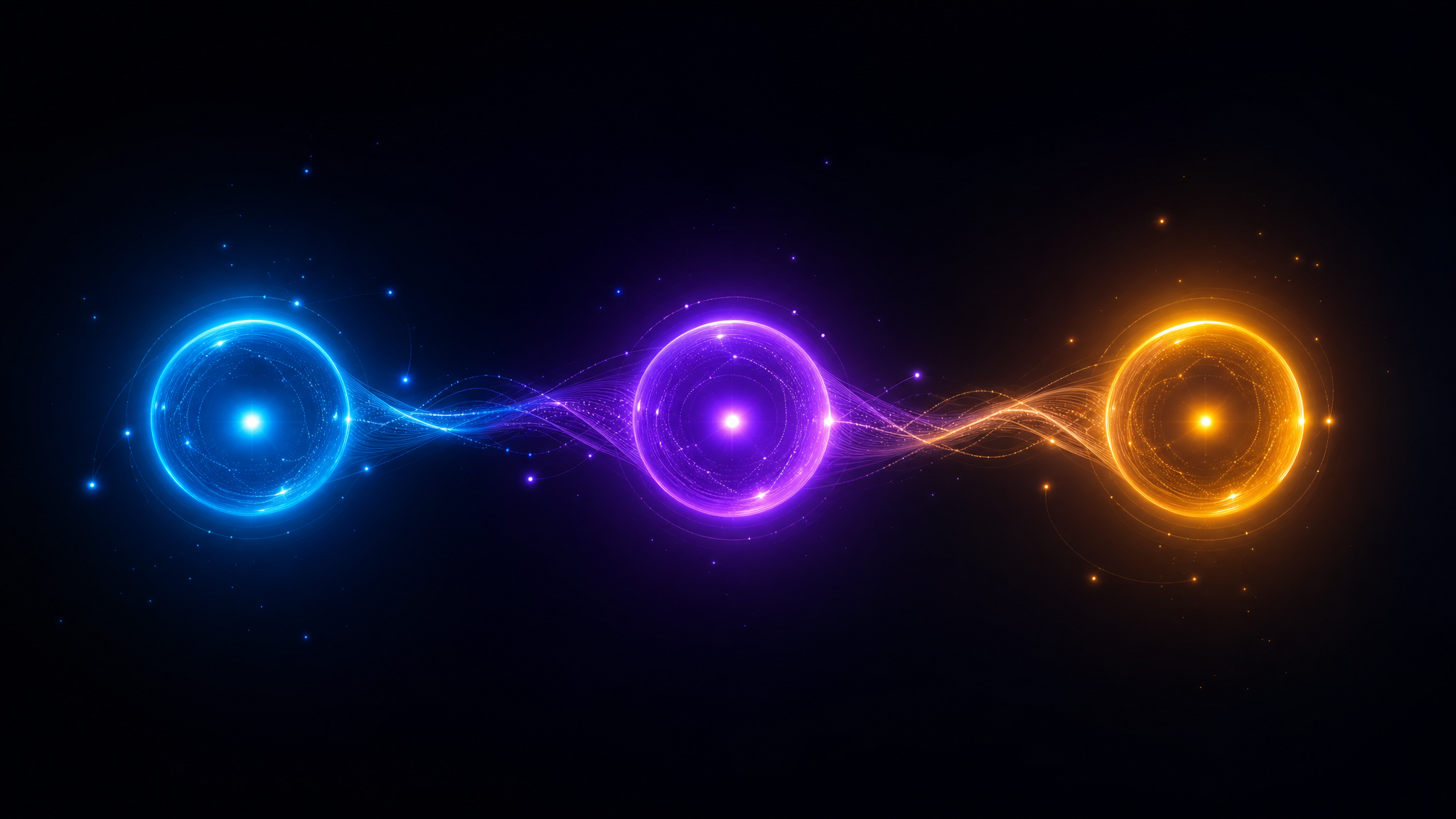 Three autonomous agents operating in parallel